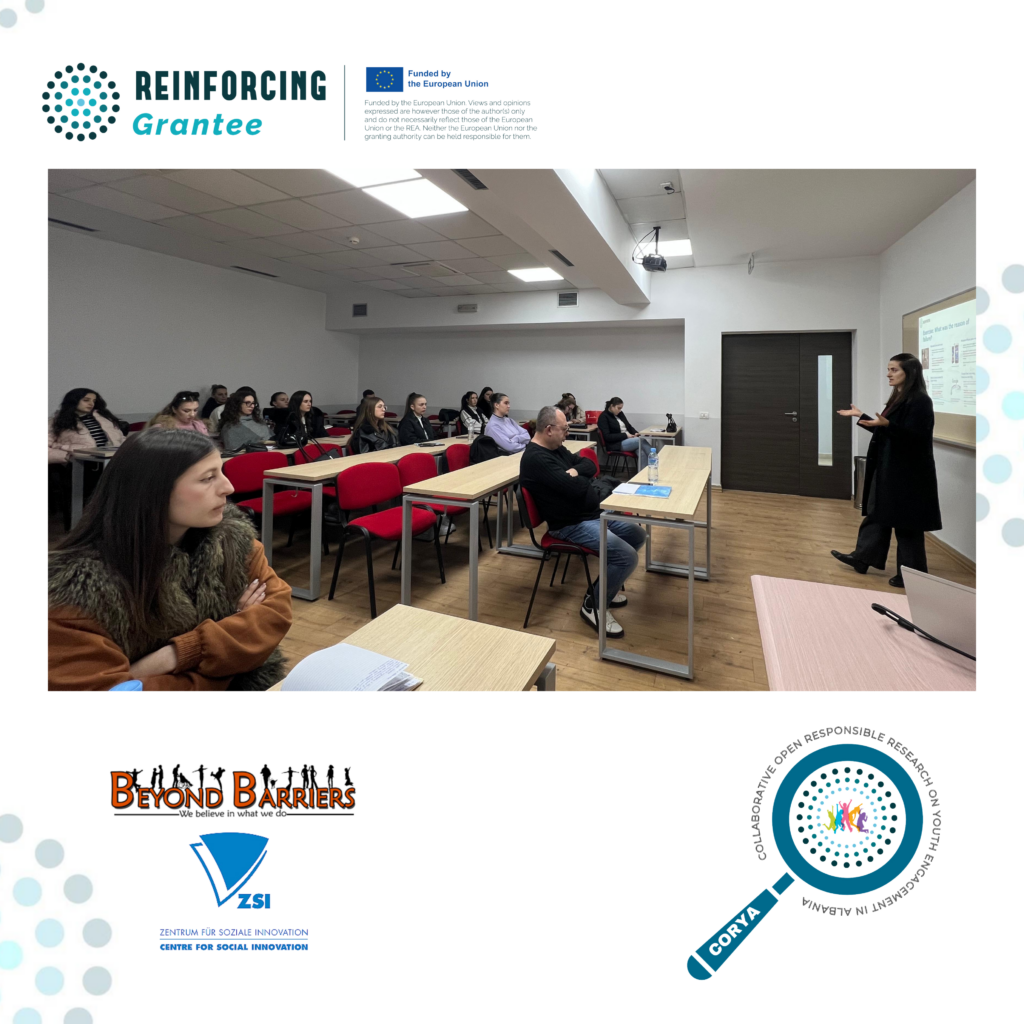 Corya Workshop with young researchers at FSS, Tirana - CORYA - Beyond Barriers